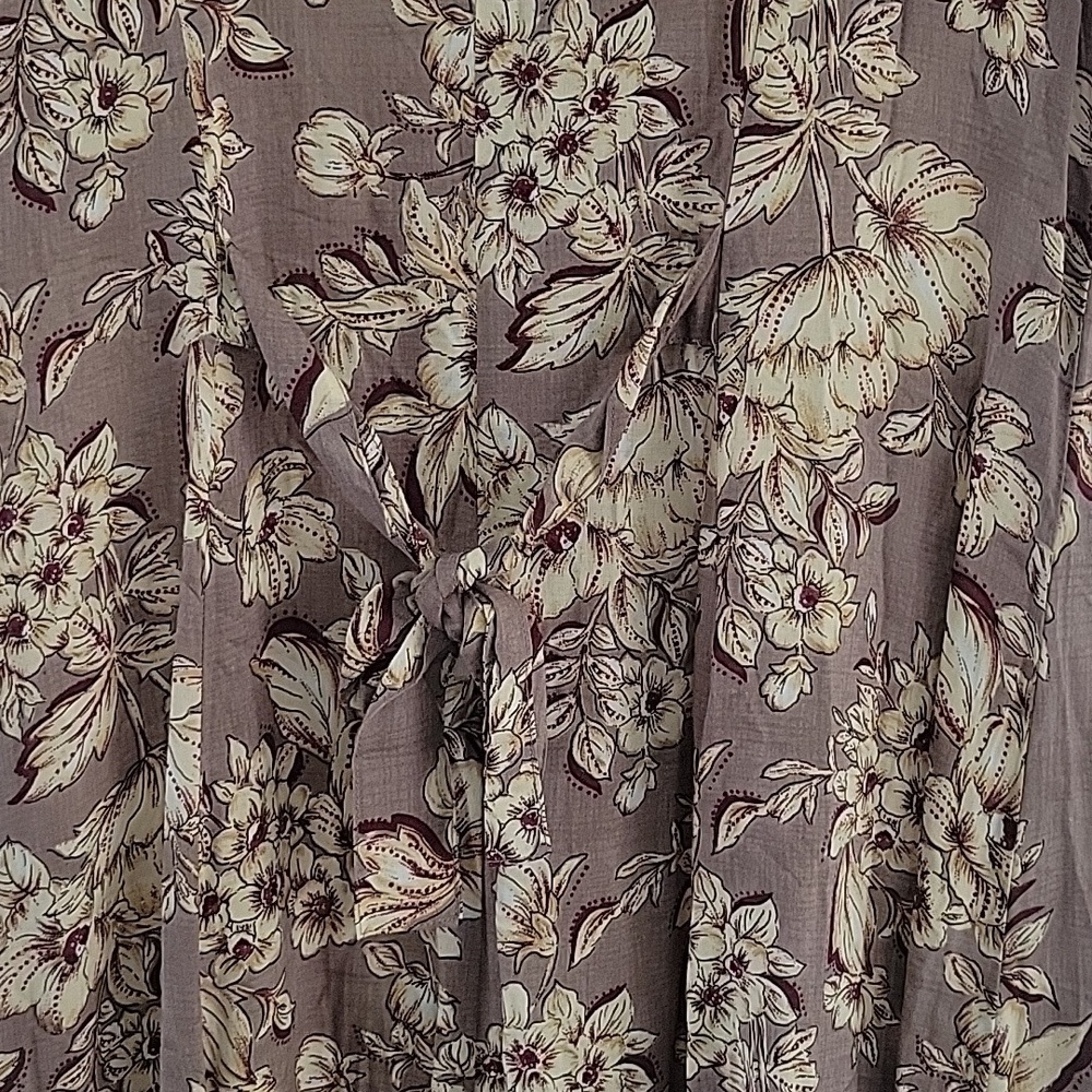 Vintage Sag Harbor Floral Midi Dress Y2K Button Front Rayon Size 16 NWT - Picture 9 of 14